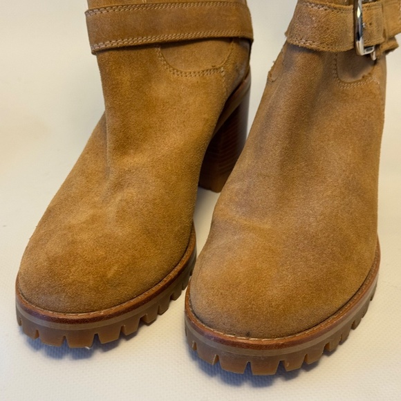BOOTS Platform Italian Leather Chunky Heel RIGHT BANK BOOT Company Femme 7 B - Picture 3 of 9